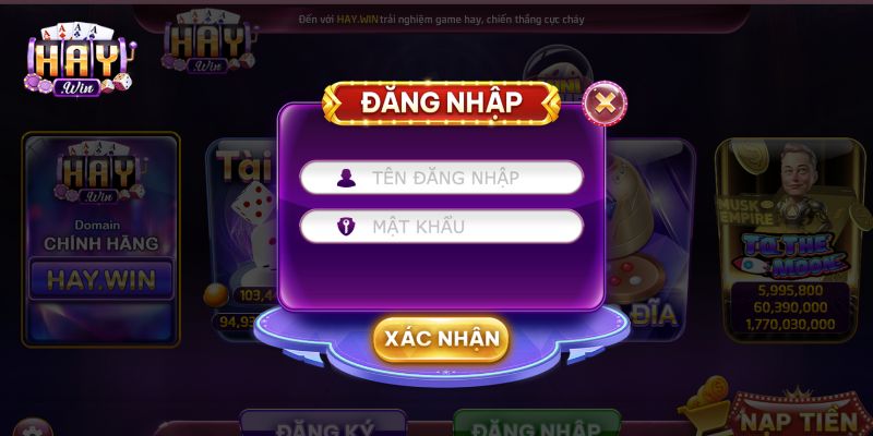 Hướng dẫn các bước đăng nhập HAYWIN